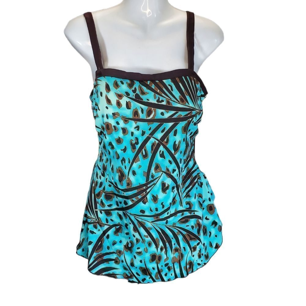 MAXINE swim dress blue and brown L